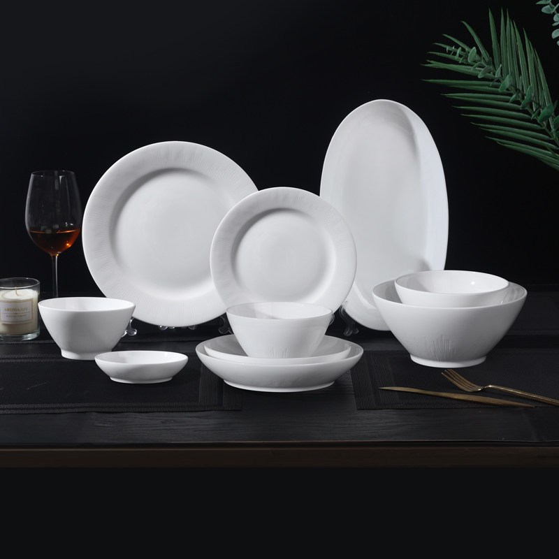 顺祥陶瓷碗骨瓷纯白碗碟套装家用高级感米饭碗碗盘釉下彩餐具礼盒,餐饮具,碗,淘宝优惠券,粉丝福利购,淘宝优惠卷