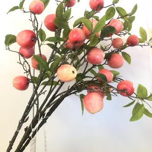 新款仿真苹果桃子桔子玄关办公室电视柜餐桌壁柜摆件新年装饰花