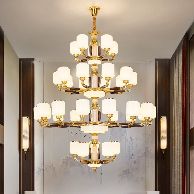 玉琢复式楼客厅大吊灯送上门安装