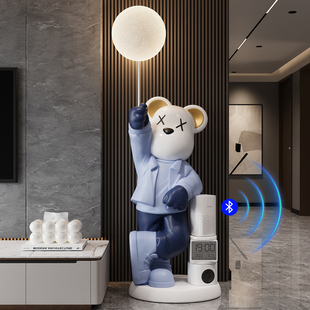 小爱音箱暴力熊客厅大型落地摆件轻奢高档电视柜旁装 饰品乔迁礼物