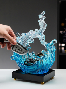 风生水起流水摆件轻奢高档客厅玄关酒柜电视柜装饰品现代工艺品