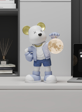 暴力熊摆件客厅玄关电视柜书桌茶几床头柜夜灯装饰品乔迁开业礼品