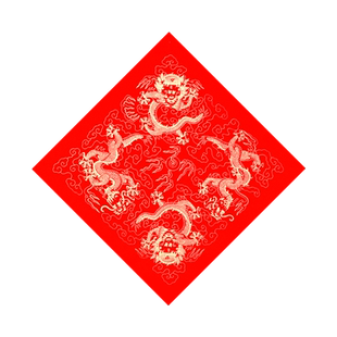 24年龙年蜡染万年红对联空白宣纸春联福字斗方描金洒金门贴手写春节对联红纸半熟烫金龙年书法毛笔作品纸加厚