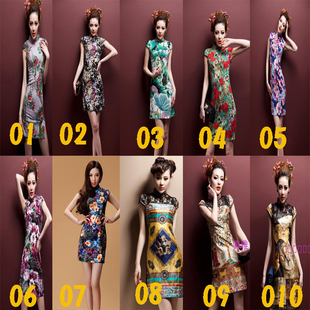 出租2021年新款旗袍短款包臀军阀太太国潮舞蹈短礼仪服装年会走秀