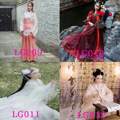 出租汉服女蓝色系马面裙琵琶袖 芙蓉超仙年会演出舞台剧古典舞蹈服