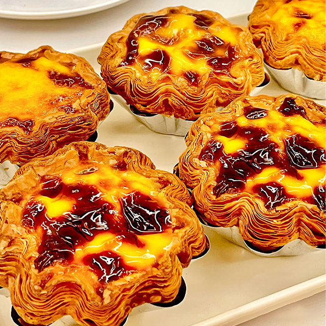 花边蛋挞带锡底手工蛋挞液花瓣造型摆摊小吃家用烤箱空气炸锅酥皮