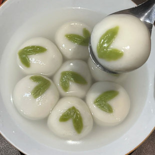 龙井茶汤圆抹茶元宵早餐速冻半成品芋圆速食加热即食糯米圆子甜品