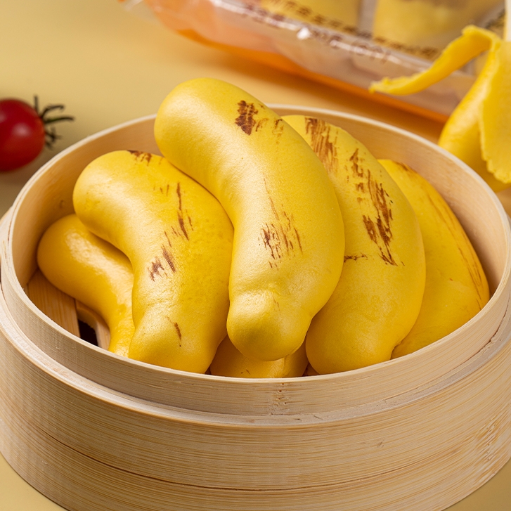 香蕉奶露包卡通包子夹心馒头儿童营养早餐半成品加热即食速食早饭