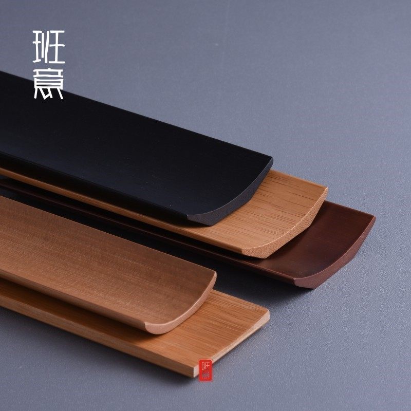 竹官 竹茶则功夫茶具普洱赏茶荷茶巾托 茶道配件竹茶铲茶巾托竹垫