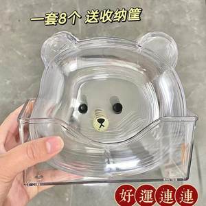酱料碟吐骨头碟子家用创意小吃干果甜品可爱食品级塑料小盘子