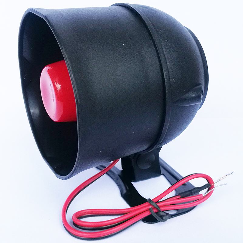 DC12V15W单音喇叭通电即响安防用品报警器摩托小汽车防盗器用警号