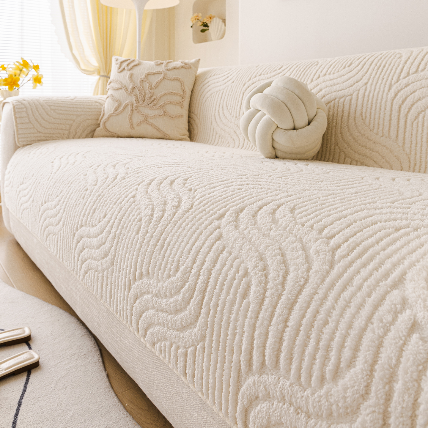 2025新款秋冬毛绒沙发垫