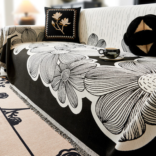 雪尼尔简约现代一片式盖布巾