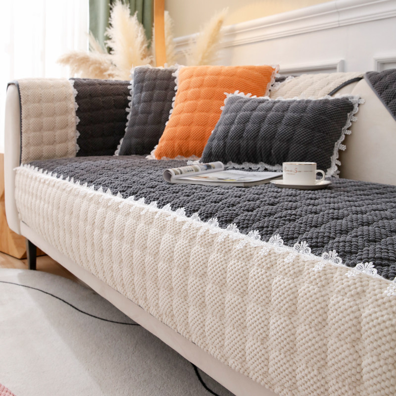 加厚绗绣四季通用沙发垫子2025新款加厚防滑皮坐垫子套罩盖布巾,居家布艺,沙发垫,淘宝优惠券,粉丝福利购,淘宝优惠卷