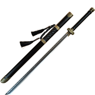 龙泉市唐横刀盗墓笔记黑金古刀绣春刀动漫道具儿童COS玩具 未开刃