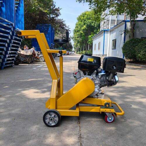 小型马路开槽机混凝土沥青路面切割设备手推吸尘式路面切割开槽机