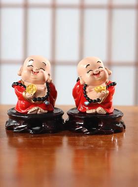 弥勒佛大肚笑SAD佛摆件招办公室桌面工摆设家酒柜饰财品车位载居