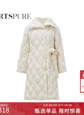 宝姿PORTSPURE女装高领腰带羽绒棉服RT9U206MWW048