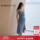 2025秋冬新品 商场同款 宝姿PORTSPURE女装 莱赛尔水钻收腰连衣裙