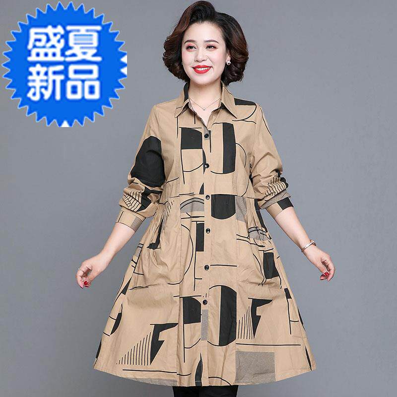 妈妈风衣女中长款中年女士加44肥加大码上衣中老年秋装长袖薄款外|msdalam kategori Butik wanita / wanita, wanita pertengahan umur - dari Buy2taobao.com untuk memberikan perkhidmatan ejen Taobao profesional membeli