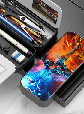 斗罗大陆2024新款文具盒学生男生初中多功能创意周边网红同款文具盒铅笔盒男孩子儿童耐脏双层铅笔盒简约方便