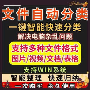 电脑文件一键整理工具自动归纳图片文档视频音频文件归纳分类软件