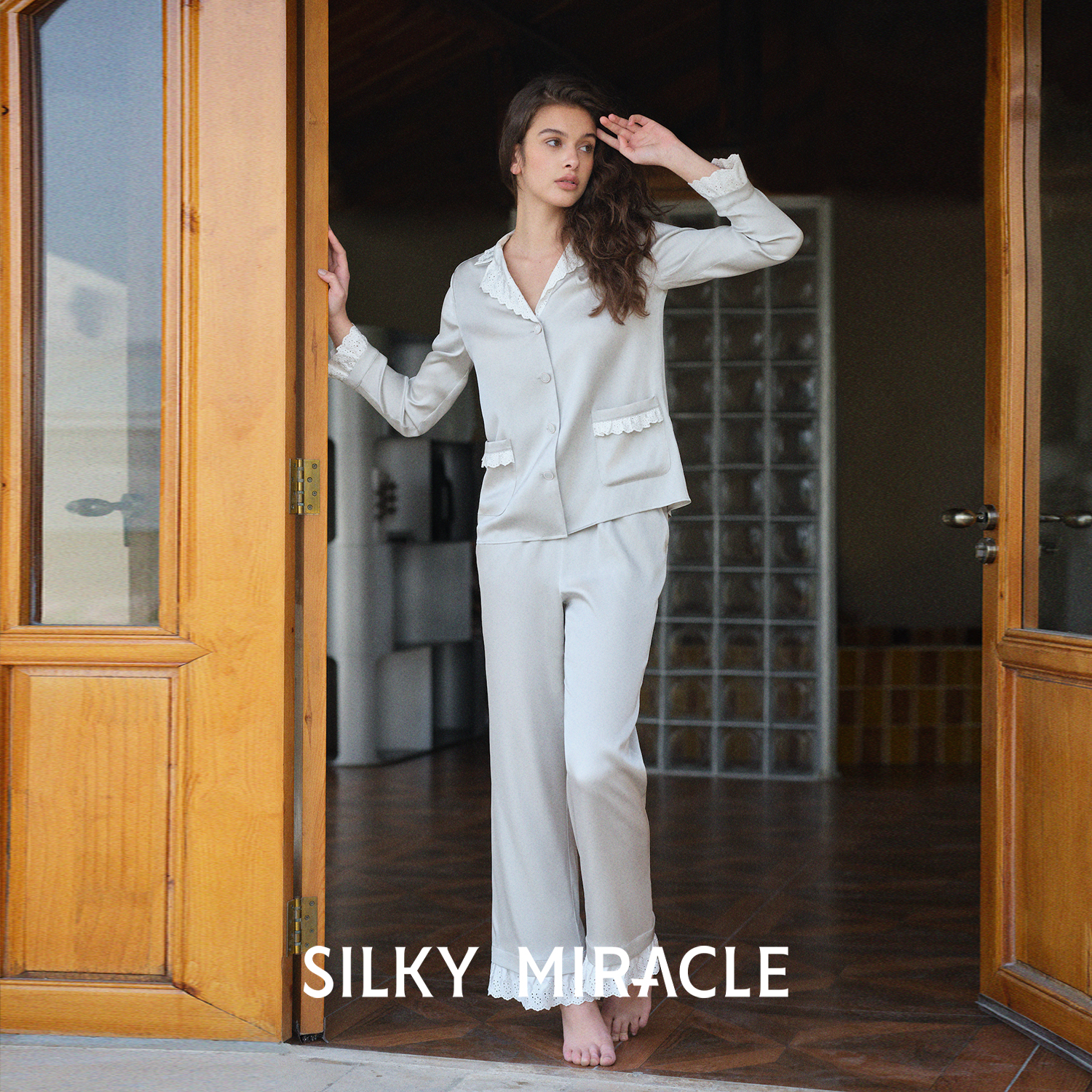 SILKYMIRACLE桑蚕丝夏睡衣法式