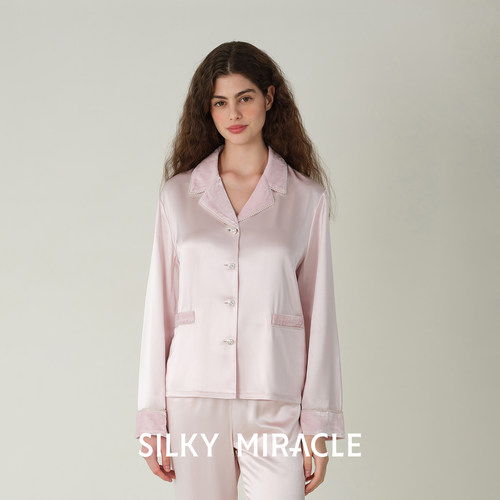 SILKYMIRACLE真丝丝绒珍珠睡衣