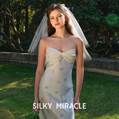 SILKY MIRACLE铃兰系列真丝吊带睡裙长桑蚕丝外穿度假连衣裙
