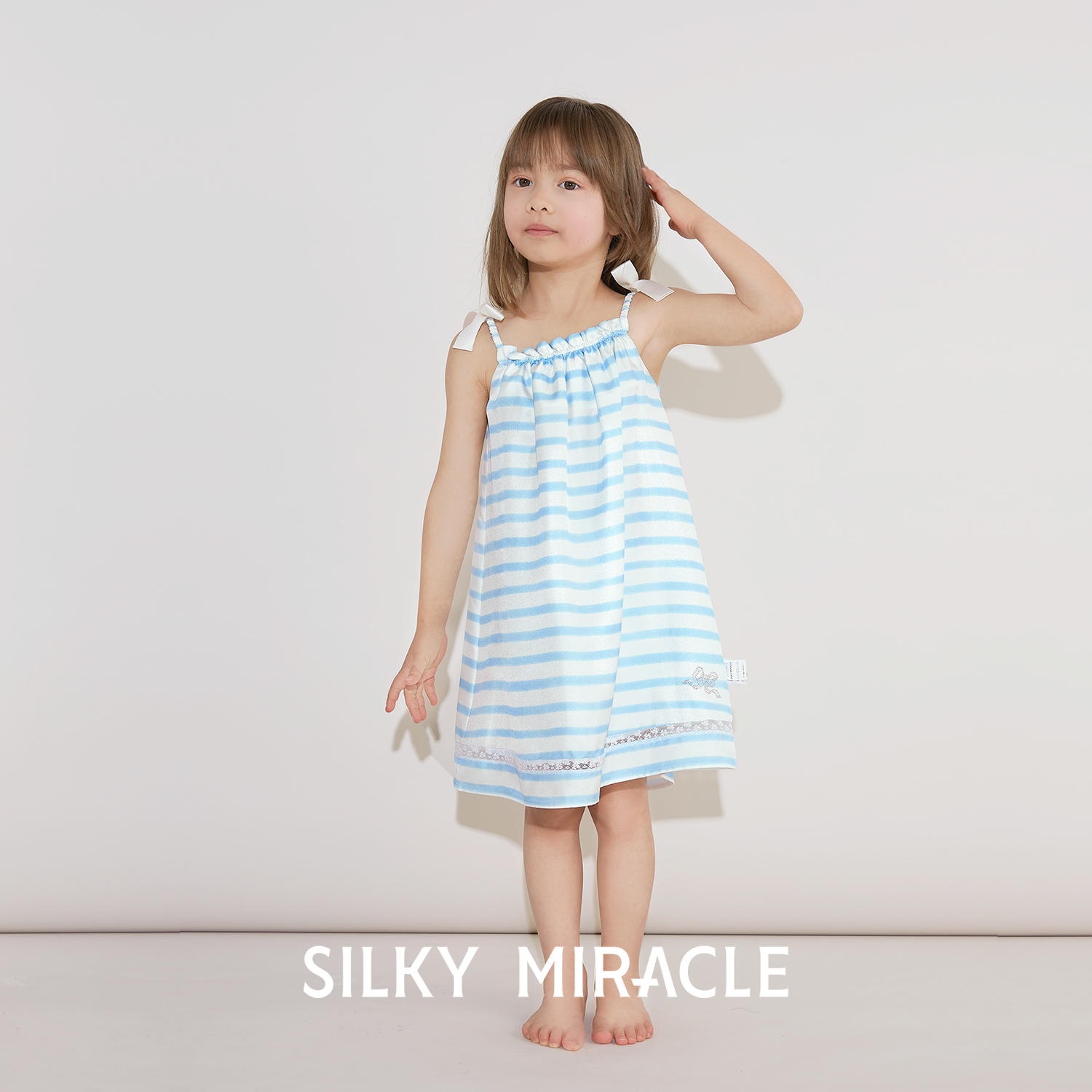 SILKYMIRACLE儿童真丝睡衣裙