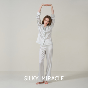 flower系列法式 Petit 度假外穿家居服 MIRACLE真丝睡衣套装 SILKY