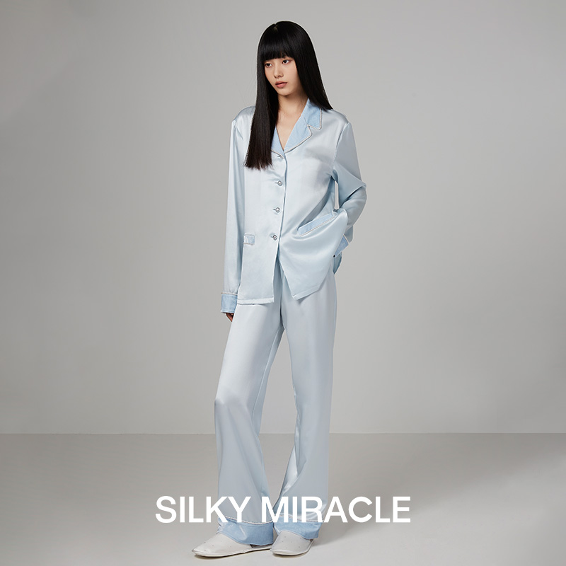 SILKYMIRACLE真丝丝绒珍珠睡衣