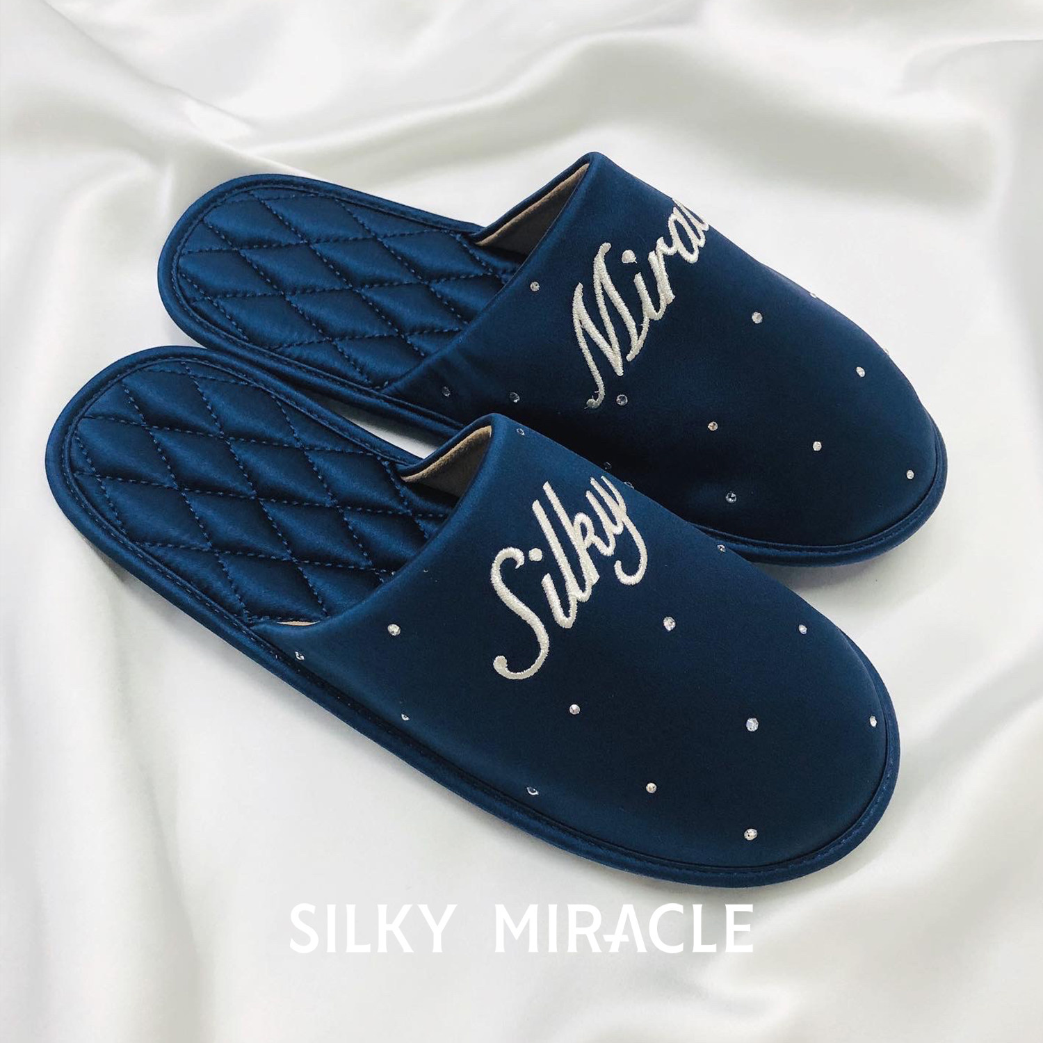 SILKY MIRACLE SNOWFALL真丝家居鞋男女士室内拖鞋情侣卧室