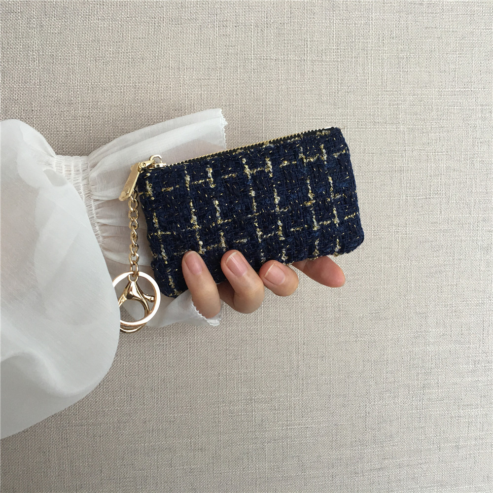 钥匙包女式卡包小香风粗花呢拉链零钱袋薄锁匙包汽车钥匙扣口红包,箱包皮具/热销女包/男包,钥匙包,淘宝优惠券,粉丝福利购,淘宝优惠卷