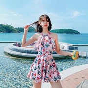 Áo tắm nữ 2019 mới váy một mảnh khoe ngực nhỏ gợi cảm che bụng đã mỏng bảo thủ áo tắm suối nước nóng Hàn Quốc - Bộ đồ bơi One Piece