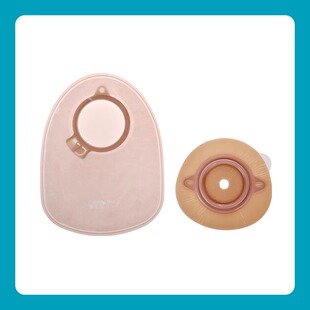 康乐保1960安舒二件式造口袋大便造瘘袋套装(6个底盘+30个袋子)