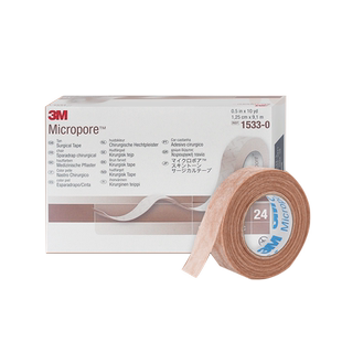 3M 1533-0医用肤色透气纸胶布胶带双眼皮贴伤口固定胶带