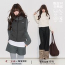 CyNi 格紋拼接假兩件連帽上衣次顯瘦排骨羽絨服外套 薄暖新序