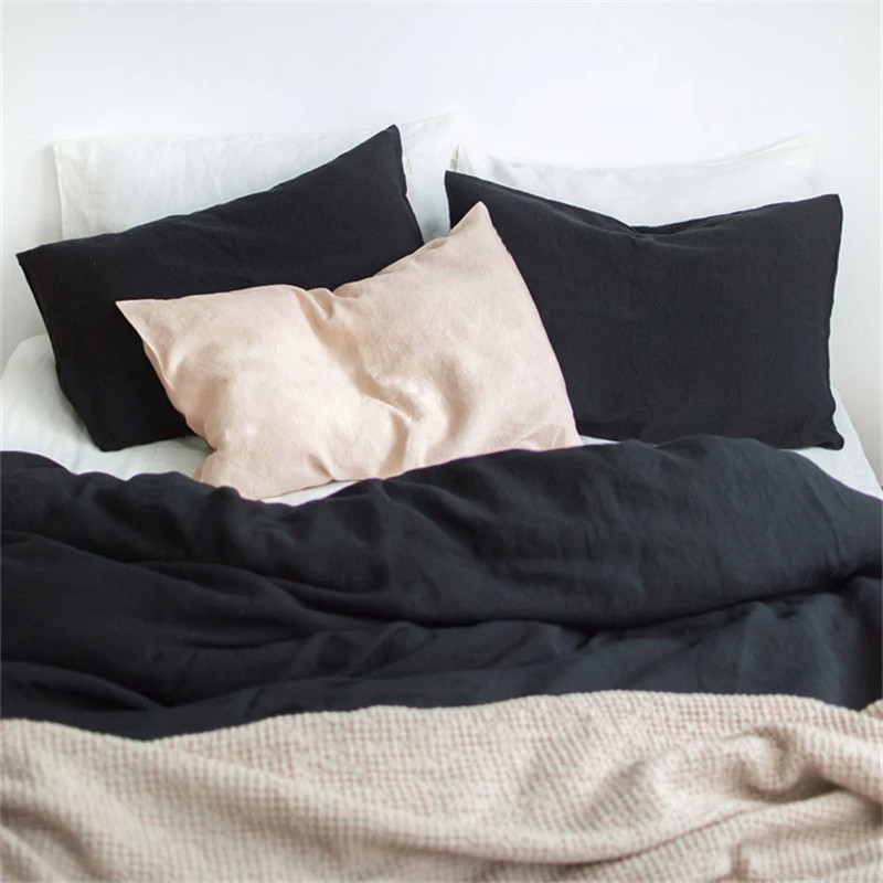 特价清仓出口100%亚麻枕套纯色单人枕头套夏季家用亲肤抑菌不含芯