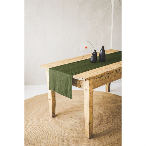 亚麻纯色桌旗北欧现代简约风桌巾长条桌布新中式茶几旗装饰布定制