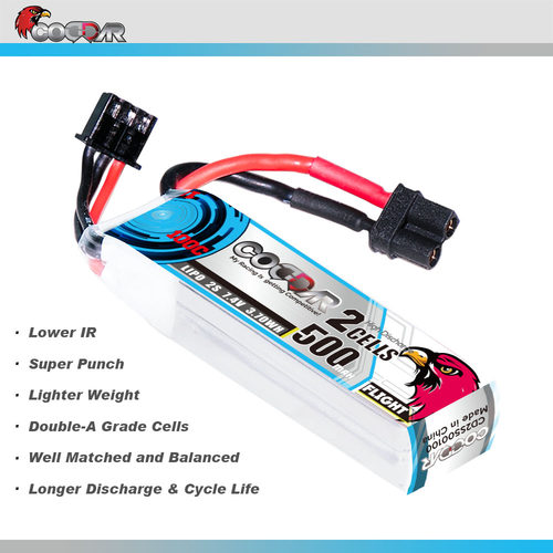 CODDAR鹰氪500MAH 2S 3S 4S 100C航模1.6寸2寸BETA格普无人机电池