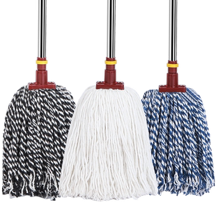 家用老式棉线拖把商用地拖不锈钢拖布干湿两用饭店教室地板一拖净