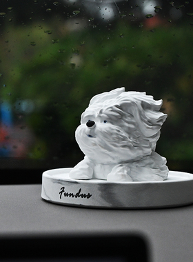 小狗扩香石无火香薰车内装饰桌面宠物犬摆件淡香氛礼物高级自然