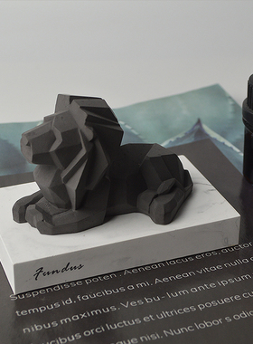 无火香薰精油扩香石办公室桌面几何狮子装饰摆件中秋车载香氛礼物