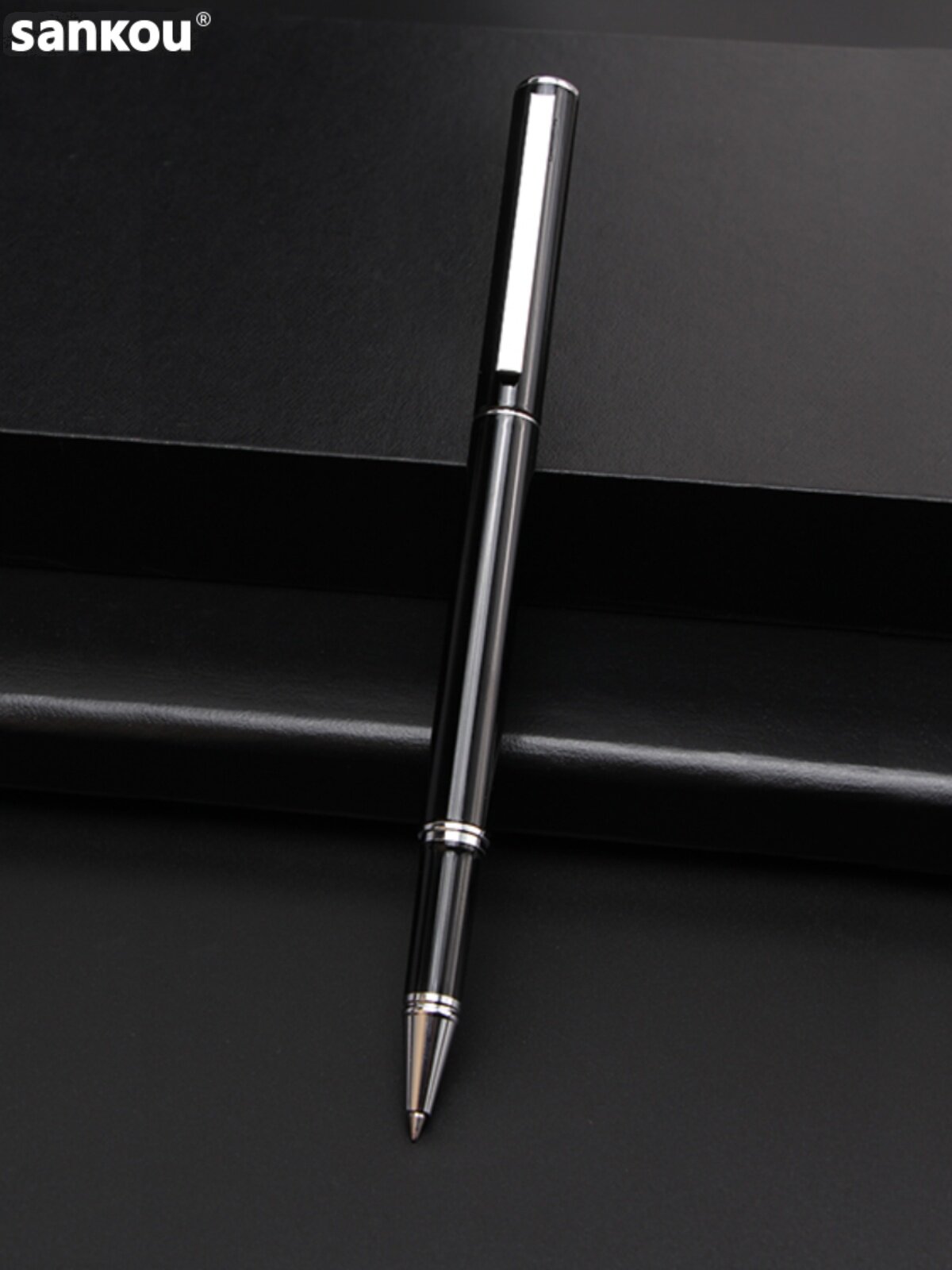 메탈 젤 펜 프르캐프식 만년필풍 젤 펜 블랙 0.5 MM수성펜 심플 사인 펜 프라이빗 엔그레이빙
