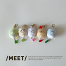 小清新墙角生物炸虾毛绒拉绳伸缩拉绳钥匙扣可爱企鹅玩偶书包挂件