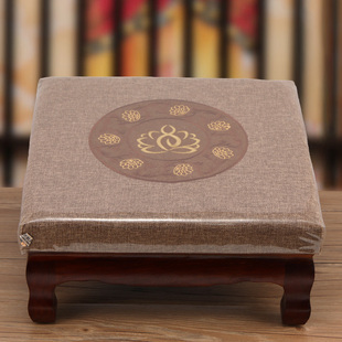 乌金木拜椅家用拜垫佛堂佛前寺院蒲团跪拜垫礼佛拜佛跪垫实木拜凳