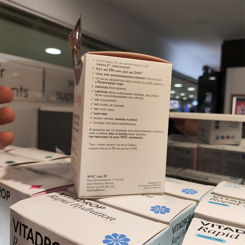 香港代购omega3WHC小红帽60粒成人结构95%高纯度呵护眼脑