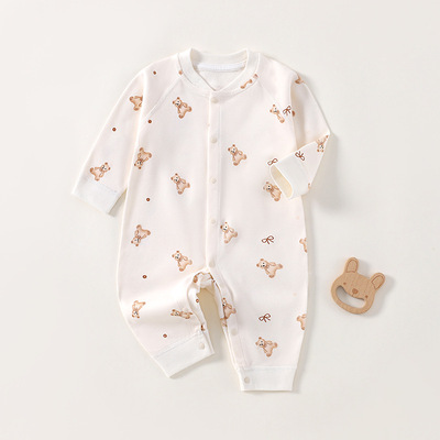 婴儿衣服纯棉A类新生儿连体衣宝宝哈衣爬服春秋无骨安阳童装服装