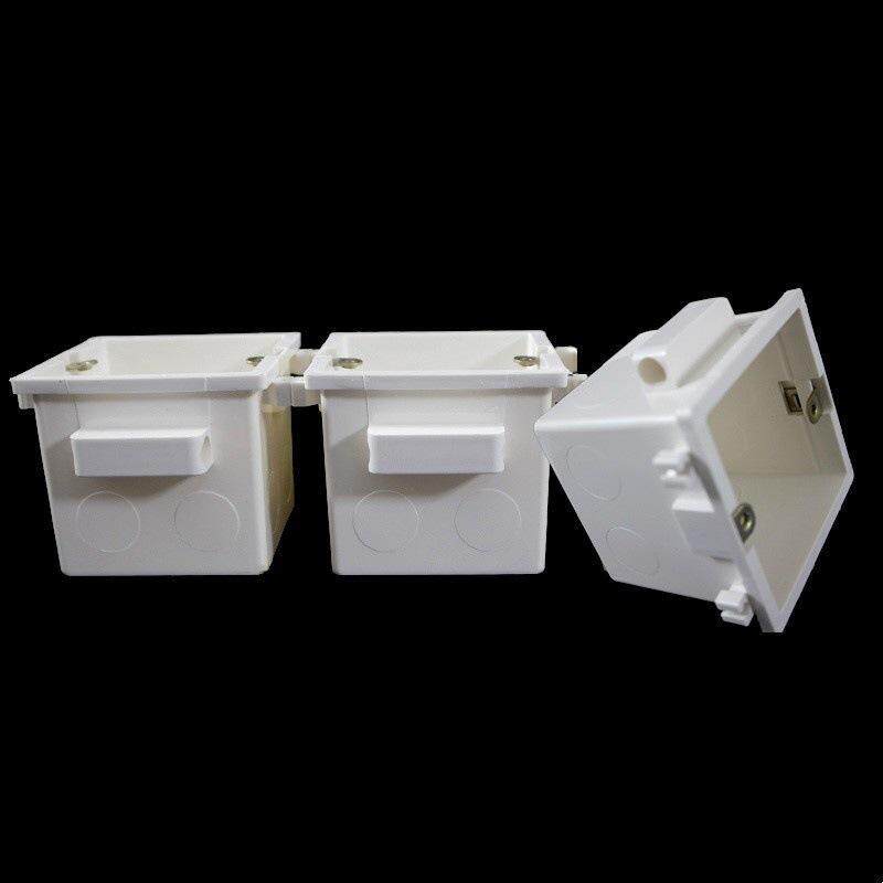 86型穿筋盒pvc预埋拼装接线盒 加厚开关盒插座暗装底盒穿钢筋线盒